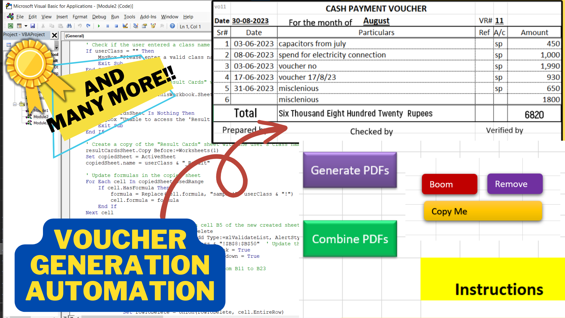 Voucher Generation in Excel